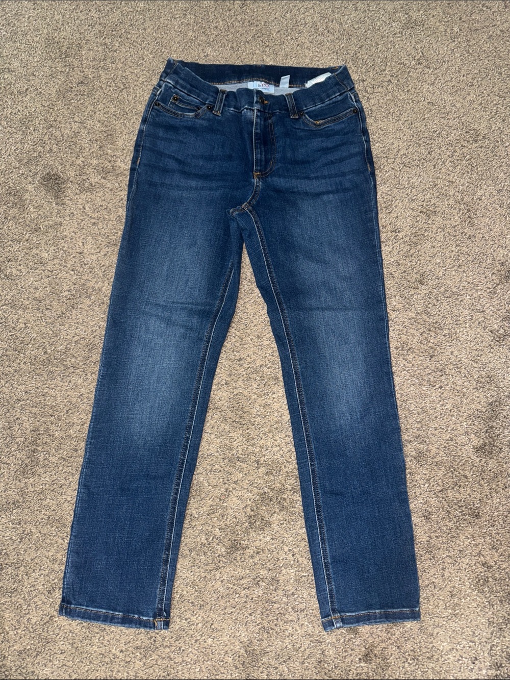 Denim & Company Dark Blue Women’s Slim Straight Jeans